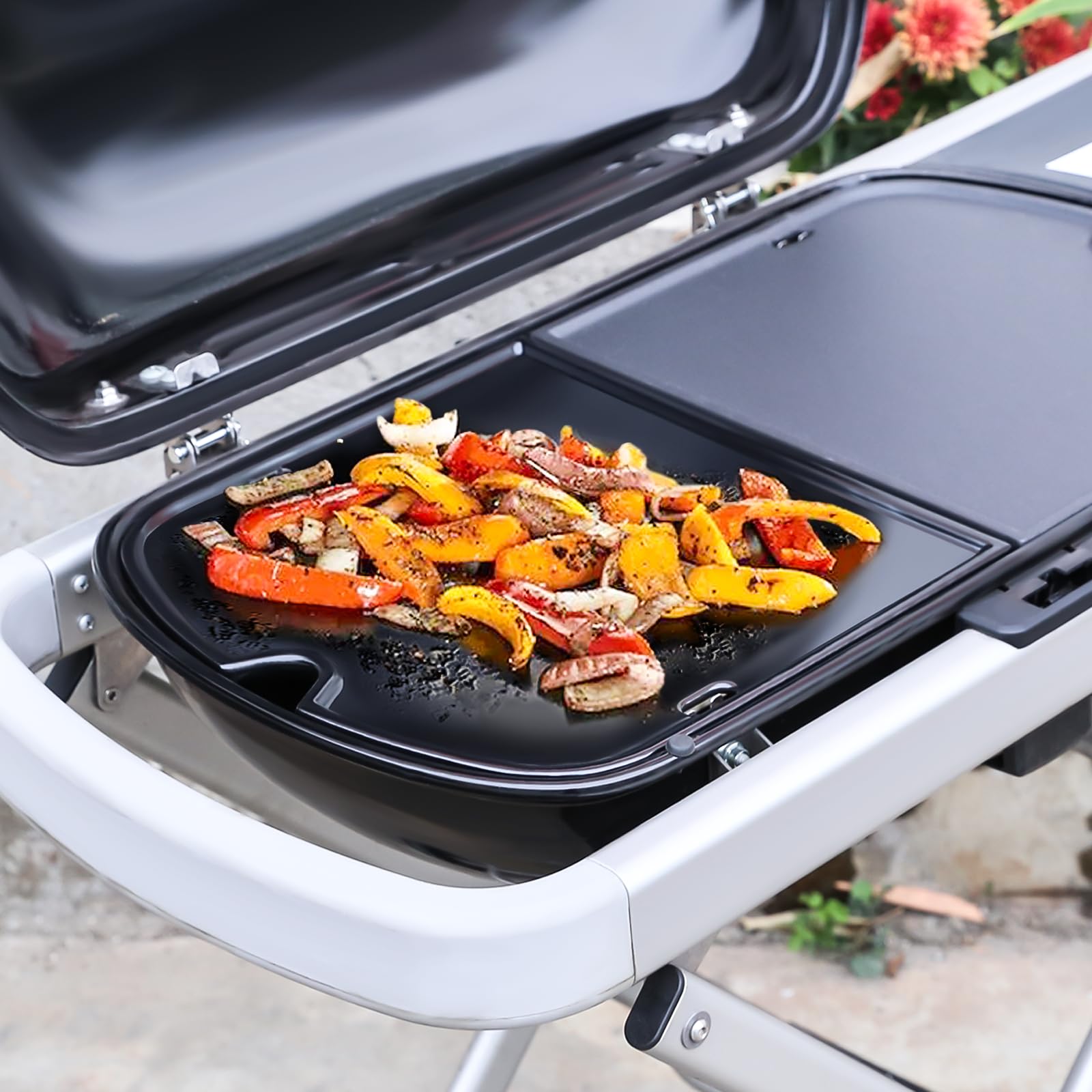 Hisencn Enamel Cast Iron Griddle For er Traveler Portable Gas Grill, Compatible