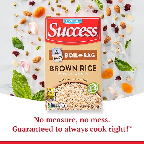 Miniatura 3 de Success Arroz hervido en bolsa arroz integral comidas de arroz rápido y fácil caja de 14 onzas