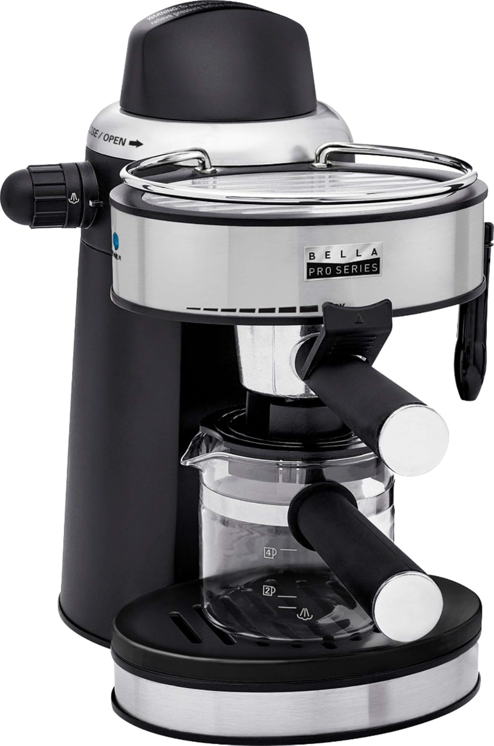Bella Pro Series Espresso Machine angled view