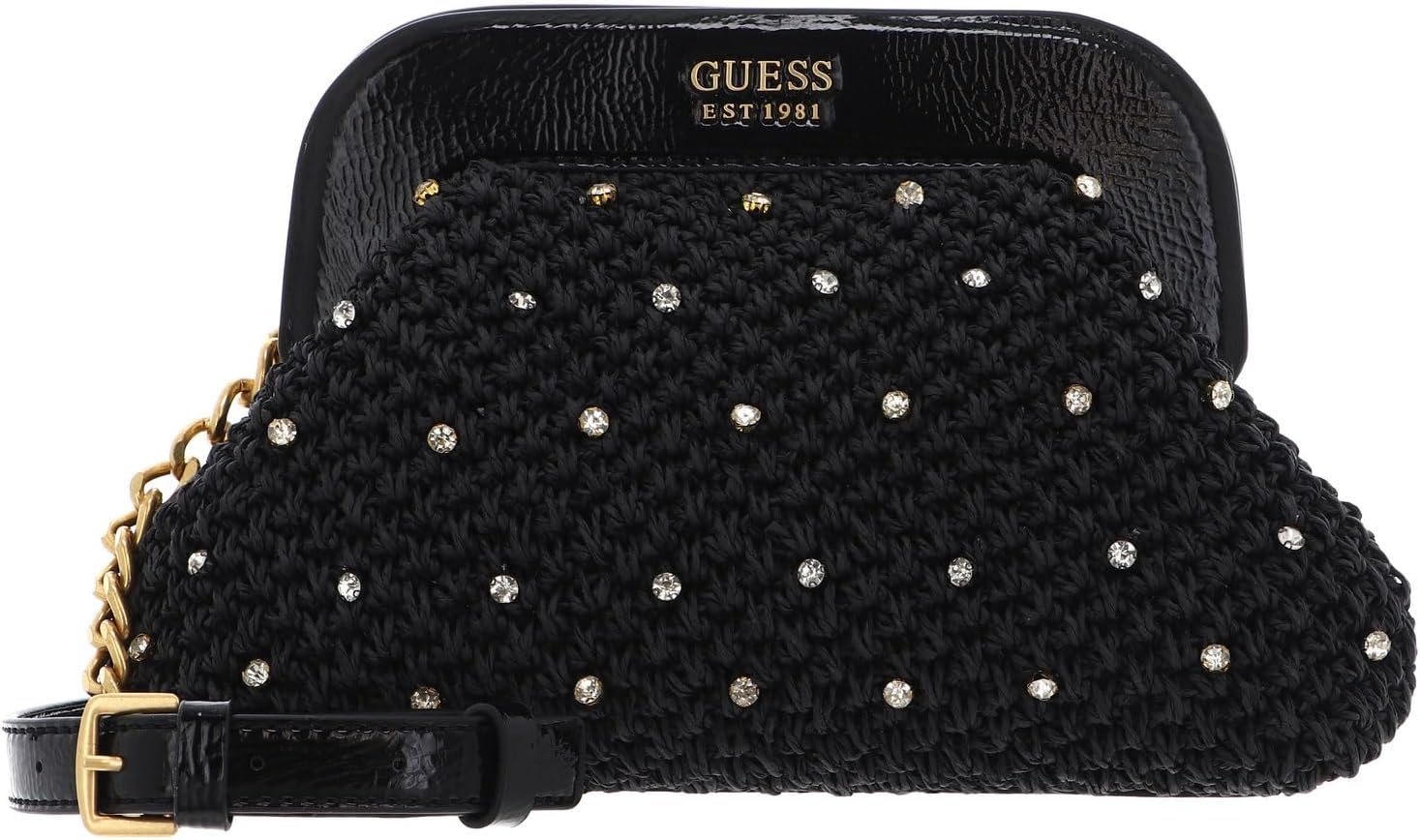 GUESS Women's Sicilia Small Frame Clutch Bag, BLA