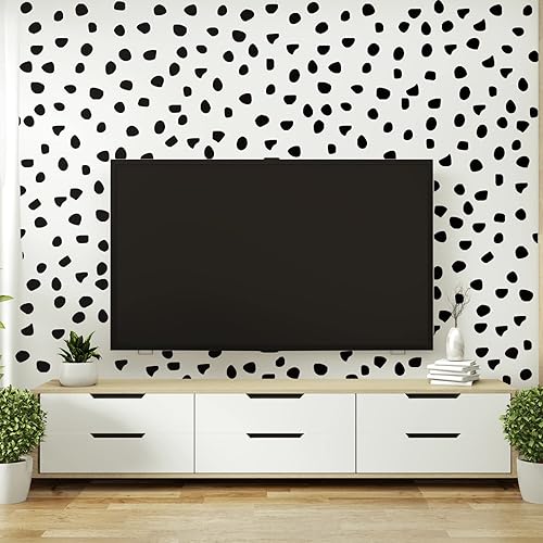 Miniatura 6 de Outus 500 calcomanías de pared irregulares de lunares bohemios, vinilo para guardería, decoración de pared, adhesivo de pared para dormitorio y