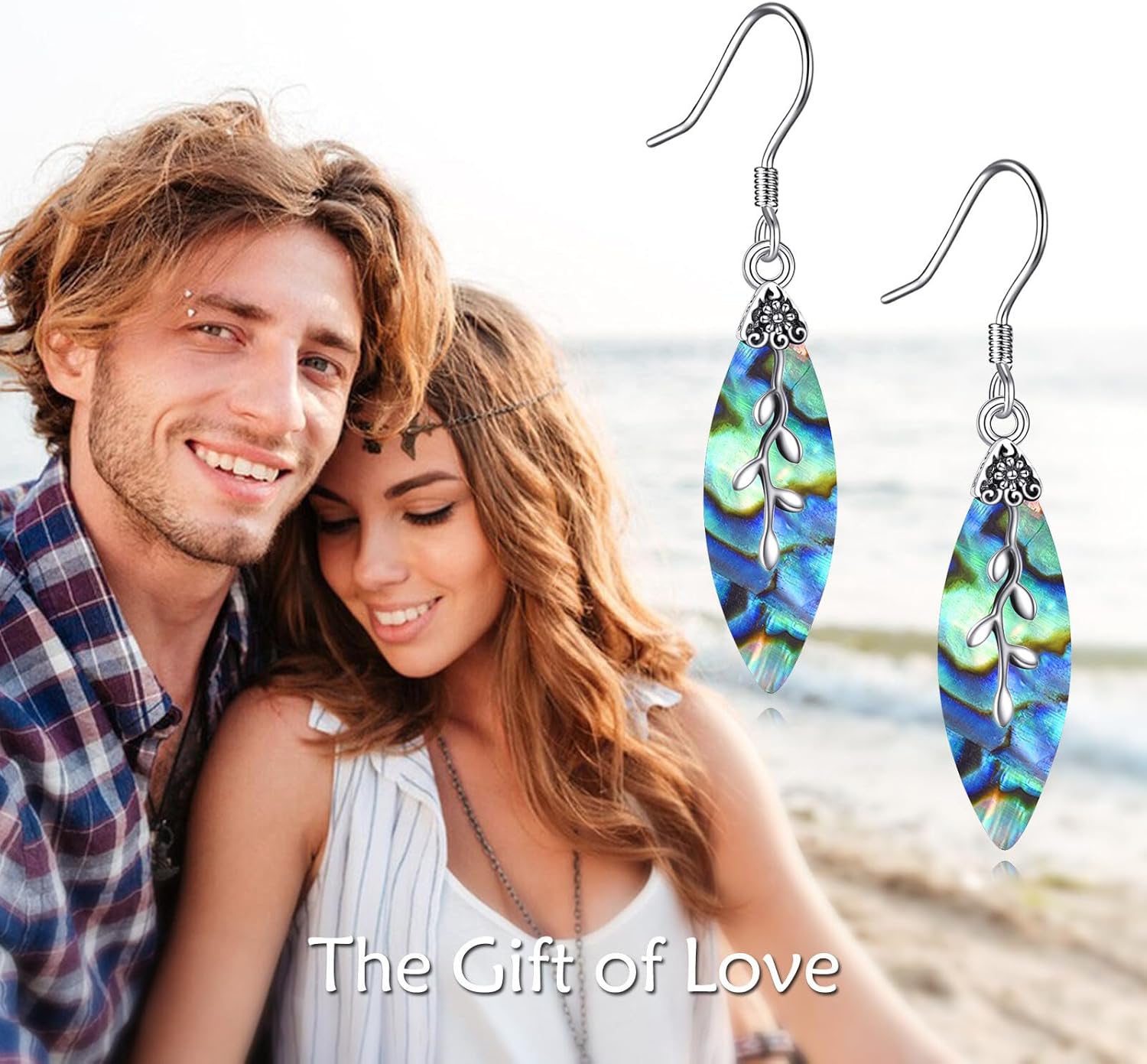 POPLYKE 925 Sterling Silver Tree of Life Dangle Earrings for Women Fashion Abalone Shell Jewelry Gifts for Mom Sister Friend Birthday - Image 2