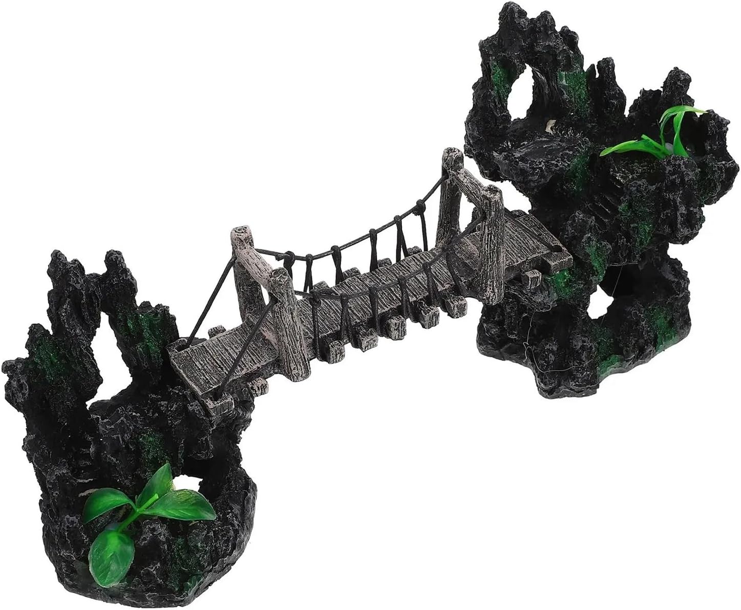 Resin Drawbridge Aquarium Ornament Creative Bridge Decor Fish Tank Landscape Hideout for Freshwater Aquatic Pets