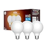 GE Relax LED Light Bulbs, 60 Watt, Soft White, G25 Globe Bulbs, Frosted, Medium Base (3 Pack)