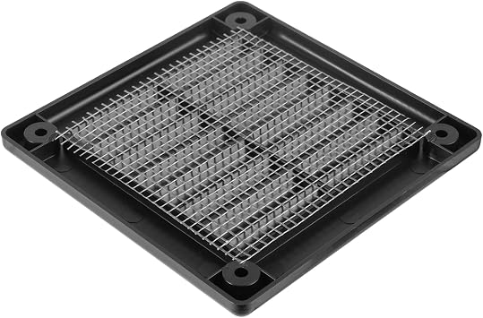 100x100mm (4 Inch) Black Square Air Vent Cover - Plastic Air Vent Grille with Insect Mesh Screen - External Wall Ventilation Cover for HVAC Ducts, Ceiling or Wall Vents - Indoor Outdoor