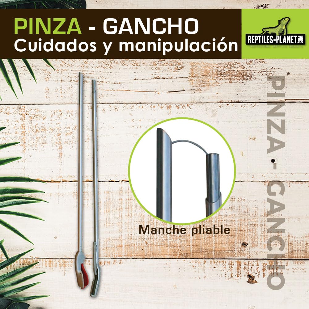 Reptiles Planet Alicate Gancho para la compresión de los Reptiles Modelo Protect Plegable 150 cm