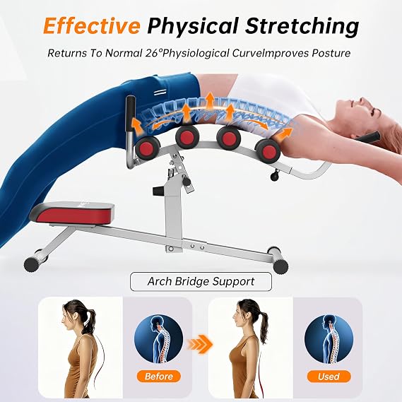 seanleecore Inversion Table for Back Pain Relief - 350lbs Capacity, Improve Posture and Spinal Health - Ideal for Home and Gym Use