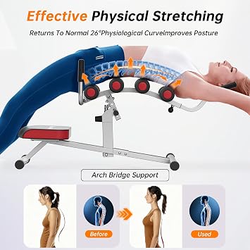 seanleecore Inversion Table for Back Pain Relief - 350lbs Capacity, Improve Posture and Spinal Health - Ideal for Home and Gym Use