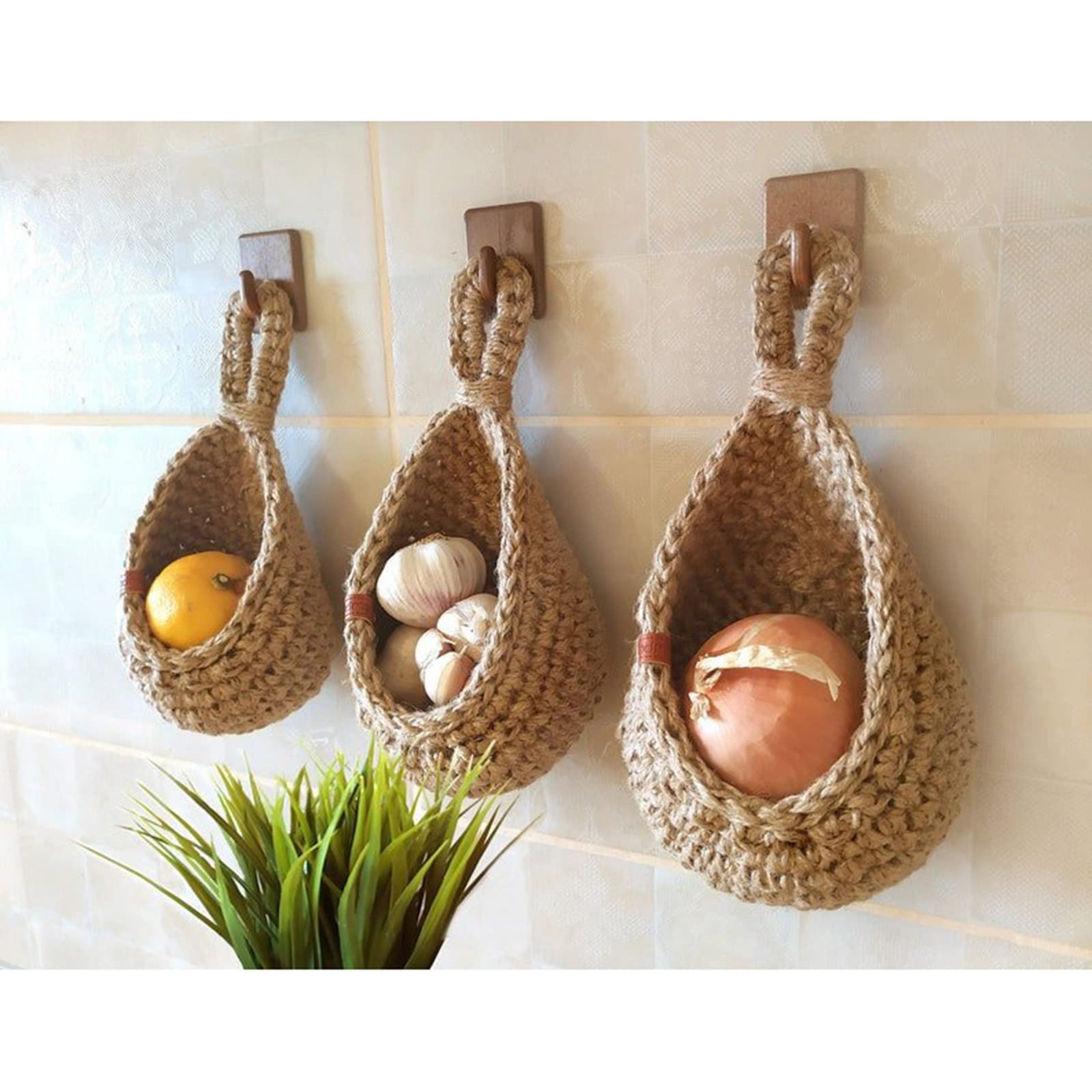 Cesto Porta Frutta E Verdura In Bambù Con Rete Protettiva | Accessorio Da Cucina Portatile | 34x30x18 Cm - 2