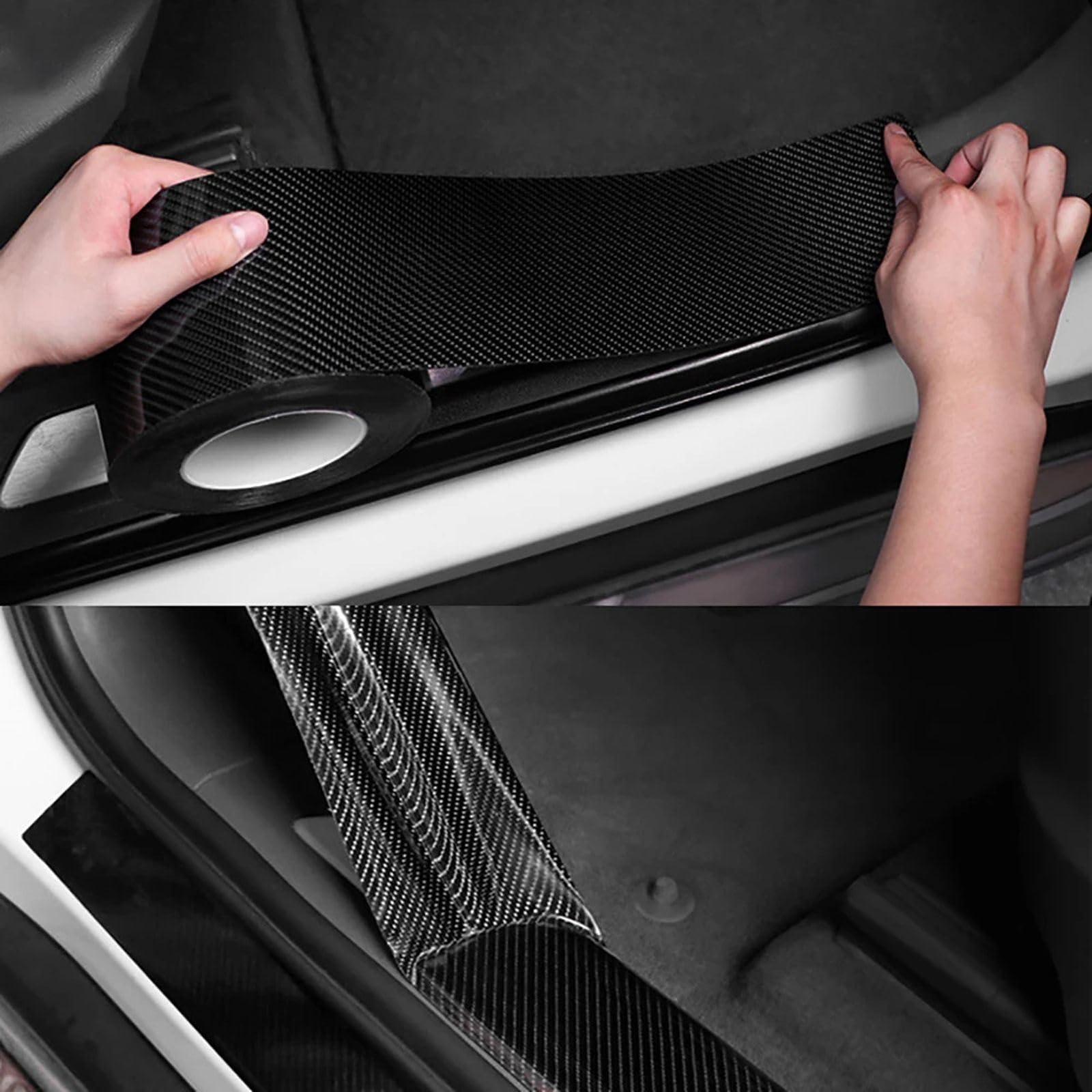 3D Carbon Fiber Vinyl Car Wrap Sheet Naklejki DIY Paste Strip Rolls Auto Anti Scratch Protector Tape Wodoodporna folia