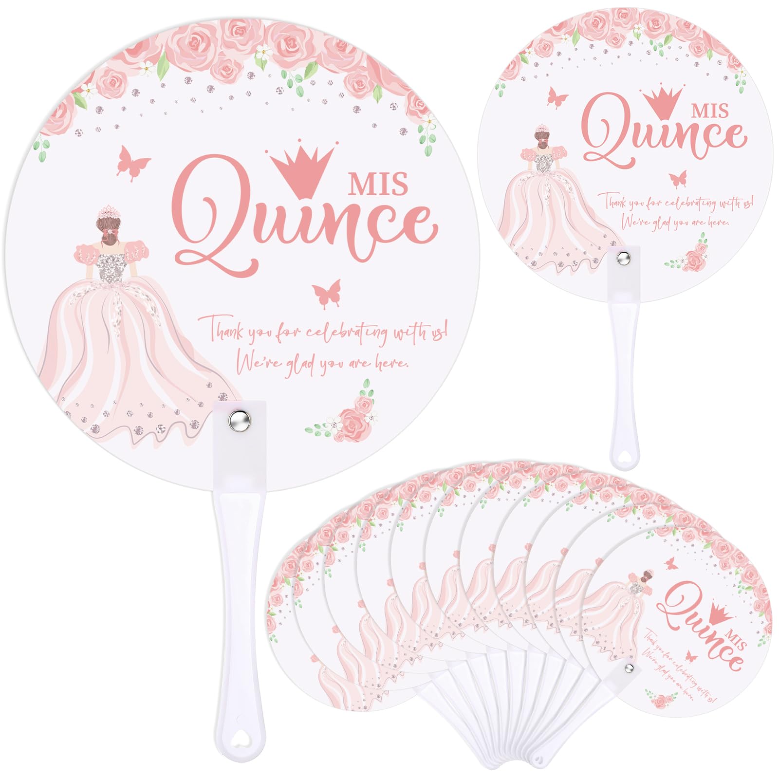 Finally プレートセット 25th THANK YOU FAN! Amazon.com: Cinnvoice 25 Quinceanera Party Favors for Guests
