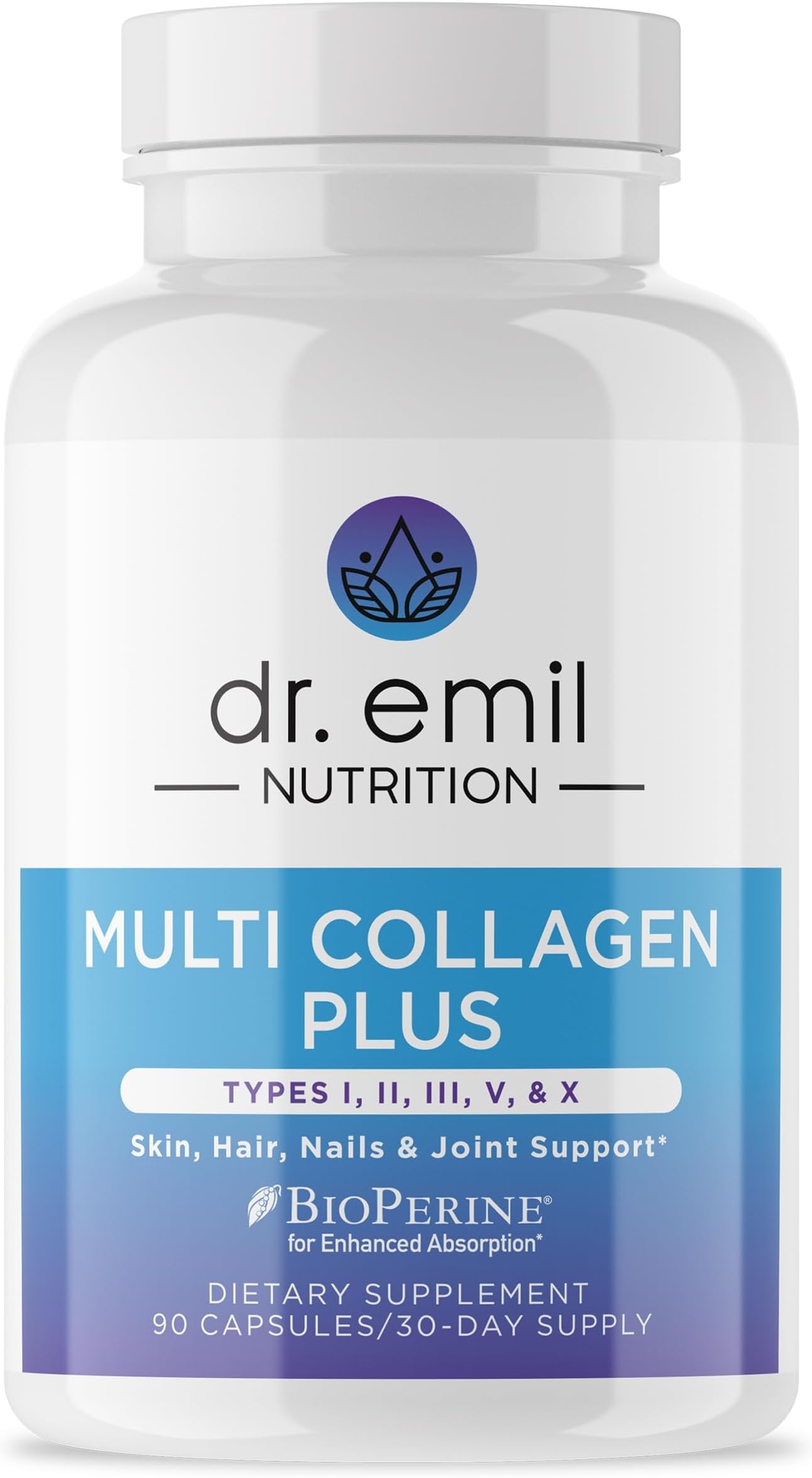 Dr. Emil Multi Hydrolyzed Collagen, Types I, II, III, V & X, 90 Capsules