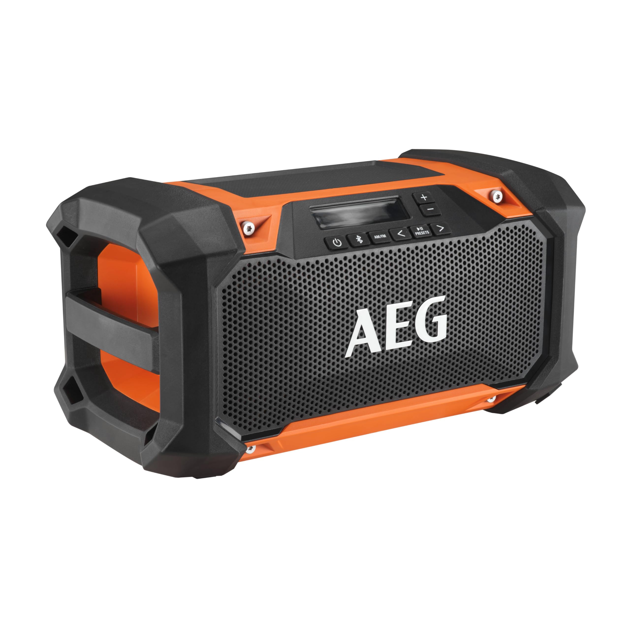AEG - Radio de Chantier BRSP 18 – Bluetooth, Son Clair, Résistante Poussière et Éclaboussures, Port USB, Compatible Batteries 18V Pro – Idéale Ateliers et Chantiers