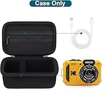 Vista 2 de Canboc Funda de transporte para cámara digital Kodak PIXPRO WPZ2, resistente e impermeable, bolsa de fotografía subacuática, bolsillo de malla