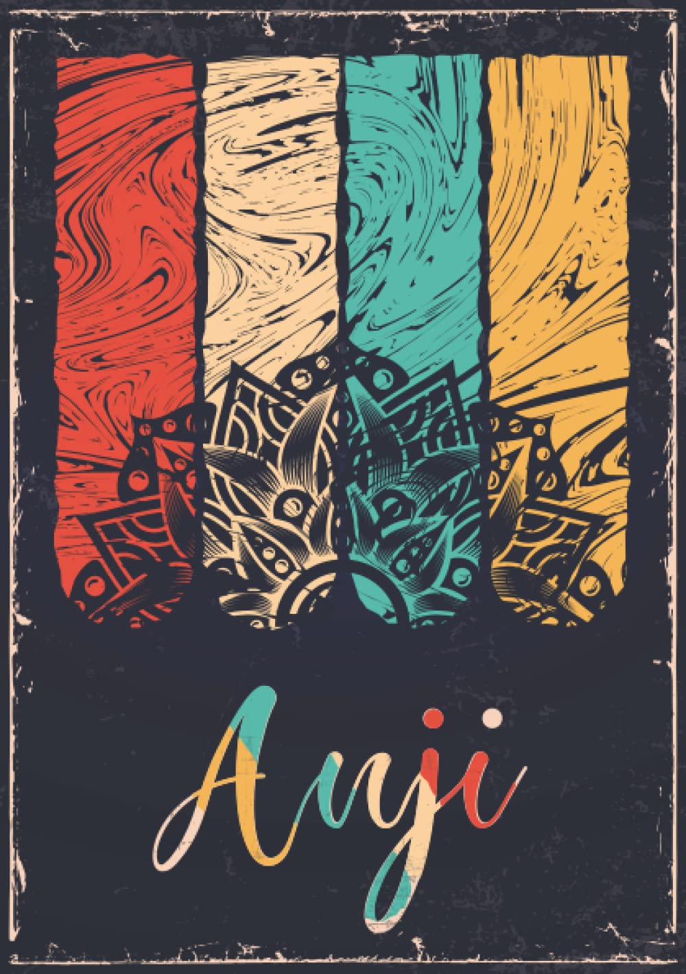Anji: Taccuino A5 | Nome personalizzato Anji | Regalo di compleanno per moglie, mamma, sorella, figlia ... | Design: mandala | 120 pagine a righe, piccolo formato A5 (14.8 x 21 cm)