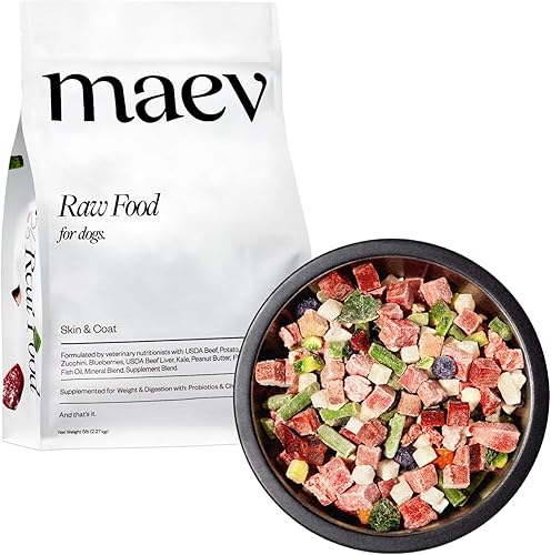 Maev Alimento para perros de carne de res de grado humano, fórmula para piel y pelaje, ingrediente entero, sin gluten, alto en proteínas, alimento