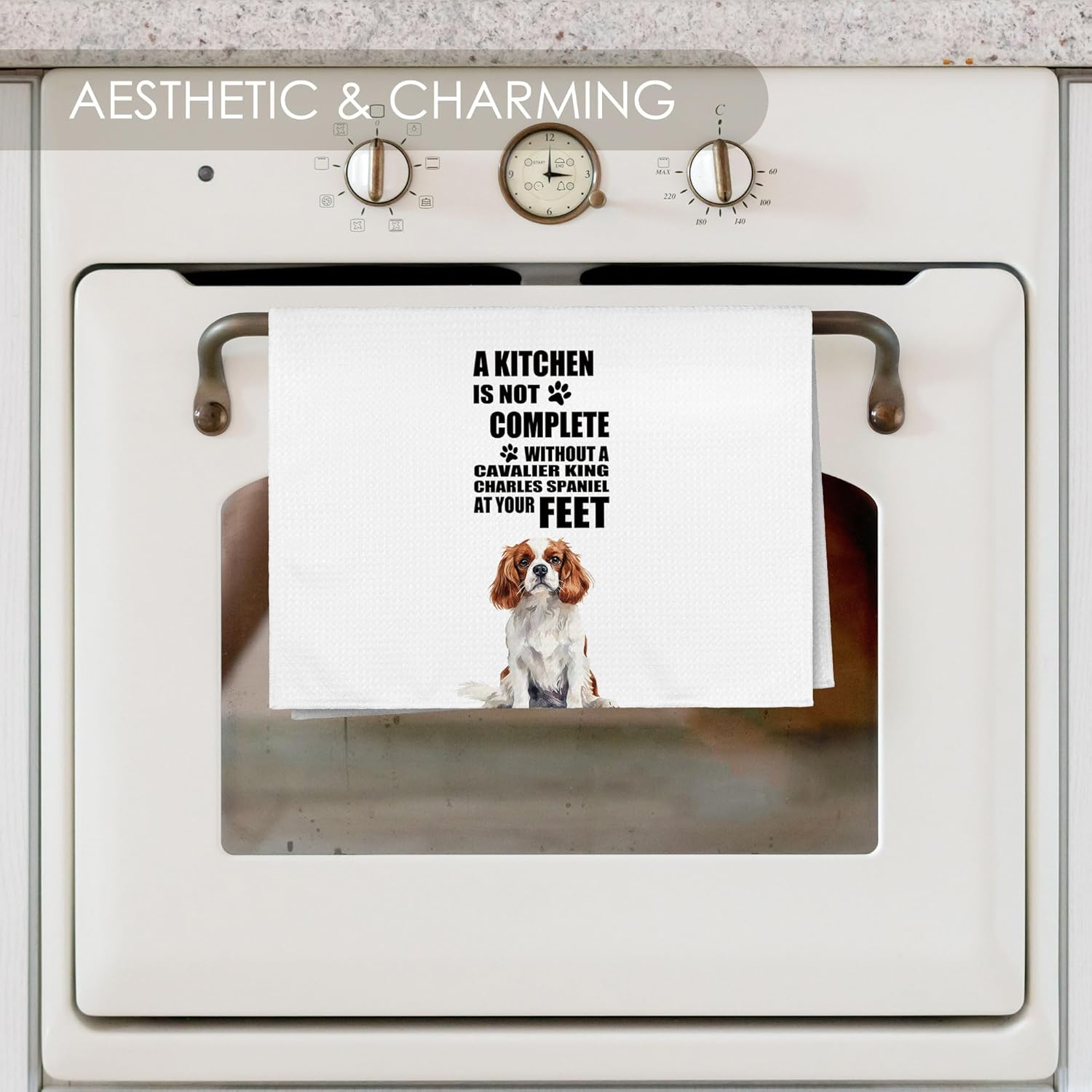 Cavalier King Charles Spaniel Kitchen Towel Gifts for Dog Lovers Decorative Set of 2, Cavalier King Charles Spaniel Dish Towels Dishcloths Tea Towels Hand Towel for Kitchen Bathroom Decor 16x24 - Image 4