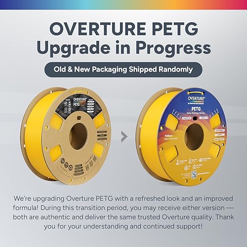 Vista 68 de Overture Petg - Filamento de 0.07 pulgadas con superficie de construcción 3D 7.87 x 7.87 pulgadas, consumibles para impresora 3D, carrete de 2.2 2.2