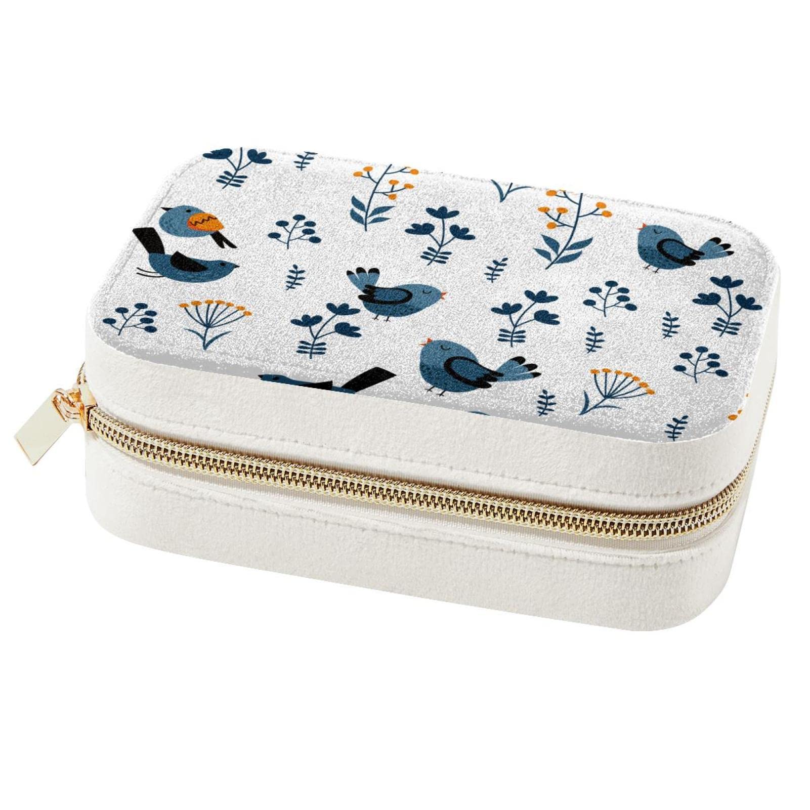 Boîte à bijoux portable Spring Bird voyage bagues et colliers
