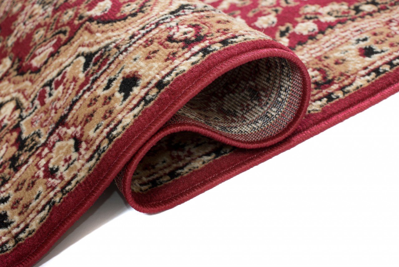 TAPISO Atlas Tappeto Passatoia Camera Corridoio Salotto Soggiorno Tradizionale Rosso Vino Beige Classico Orientale 70 x 200 cm