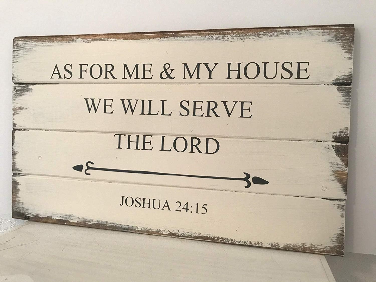 As for Me and My House Serve The Lord Sign Verse Sign Sign Farmhouse Christian Funny Quote and Sayings Plaque Home Craft Sign