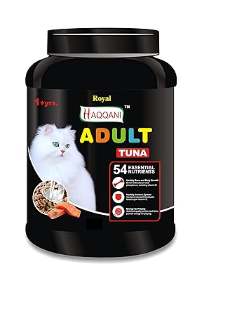 Royal Haqqani Premium Adult (1+ yrs ) Cat Food for All Kitten Cats , Tuna Fish Flavour (1.5 Kg)