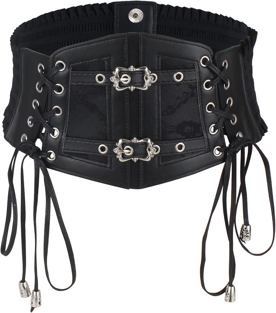 U Scinan Women's Fashion Corset Belt - Lace Up Underbust Waist