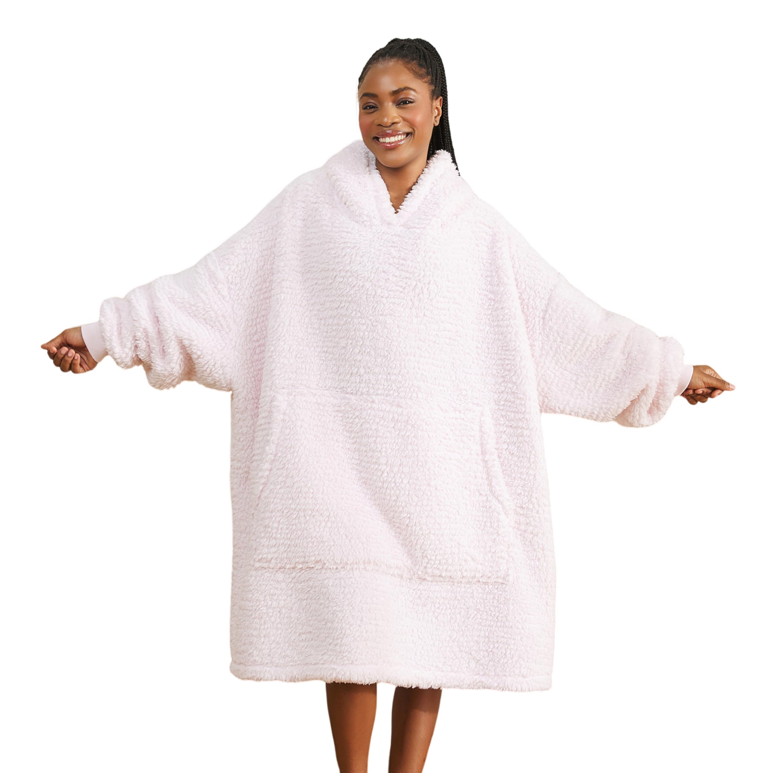 Moinlizy Coperta Con Cappuccio Oversize Donna/Uomo – Felpa Indossabile Sherpa, Morbidissima, Stile Cervo