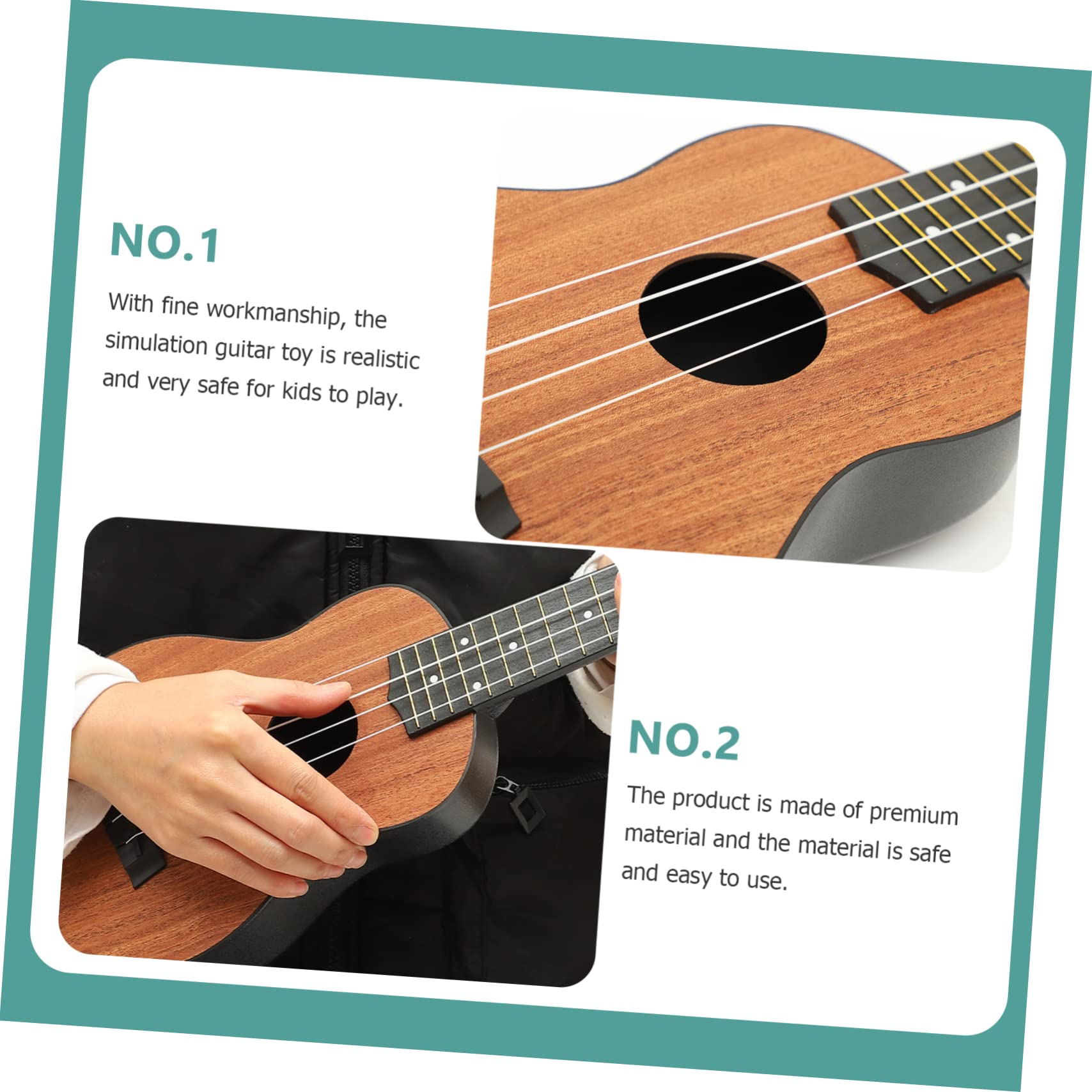 Ukulele Classico 21 Pollici per Principianti, Legno e Fibra di Carbonio | Festa Scuola Decor, Pratica e Educazione Musicale, per Ragazzo Ragazza, Chitarra Legno, Ukulele Accordatore