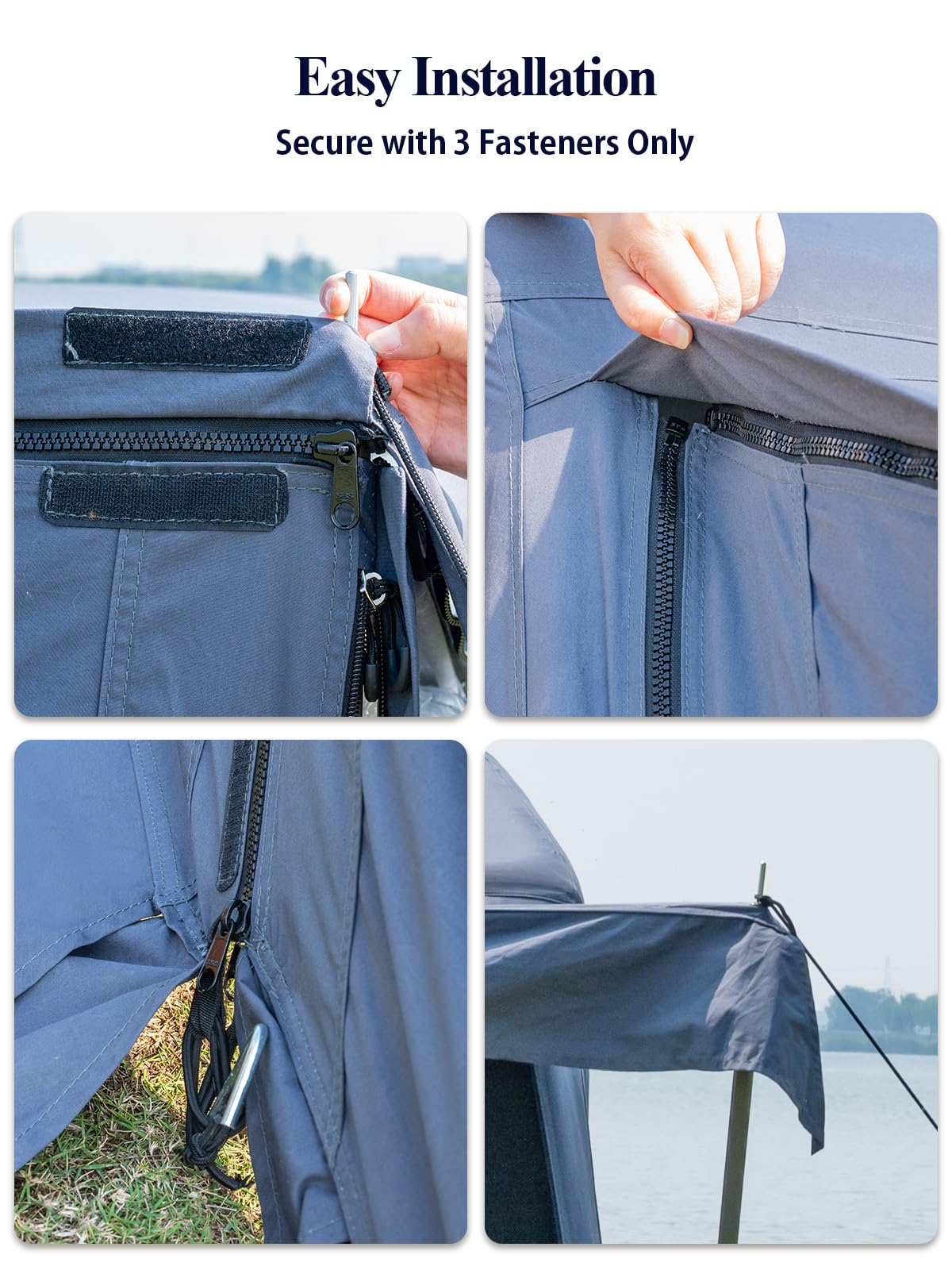 TOMOUNT Tente gonflable pour 6 personnes Tente de camping Tente d'été pour le jardin, tente cloche avec sac de rangement et pompe à air pour camping en plein air, randonnée