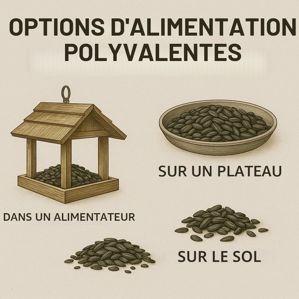 GiDeli Graines de tournesol noires - 30 kg - Nourriture pour oiseaux sauvages - Nourriture pour chevaux et petits animaux