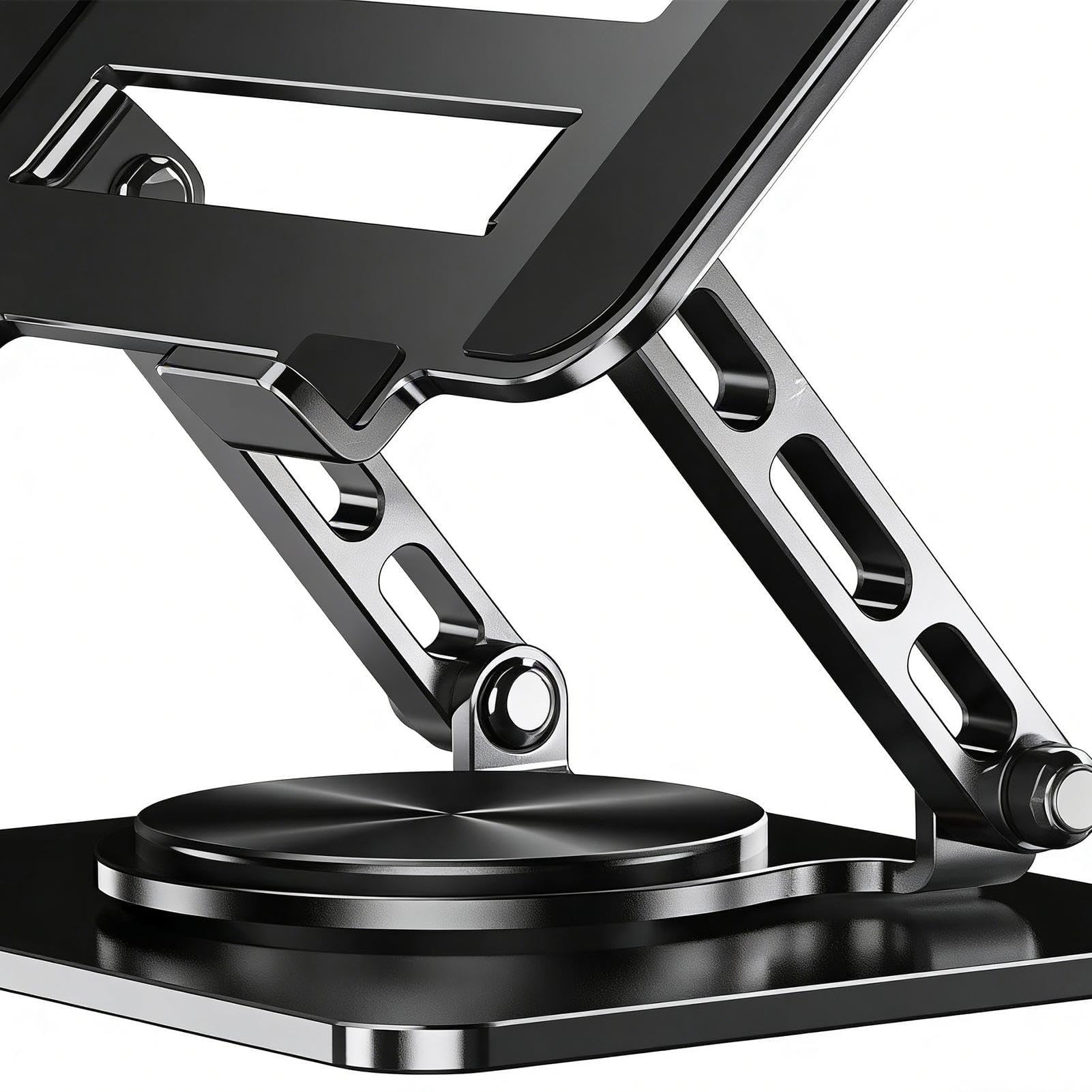 Soporte elevador para laptop, disipación de calor con base giratoria de 360°, soporte ergonómico para laptop, para mesa, universidad, oficina, hogar, trabajo, hombres y mujeres