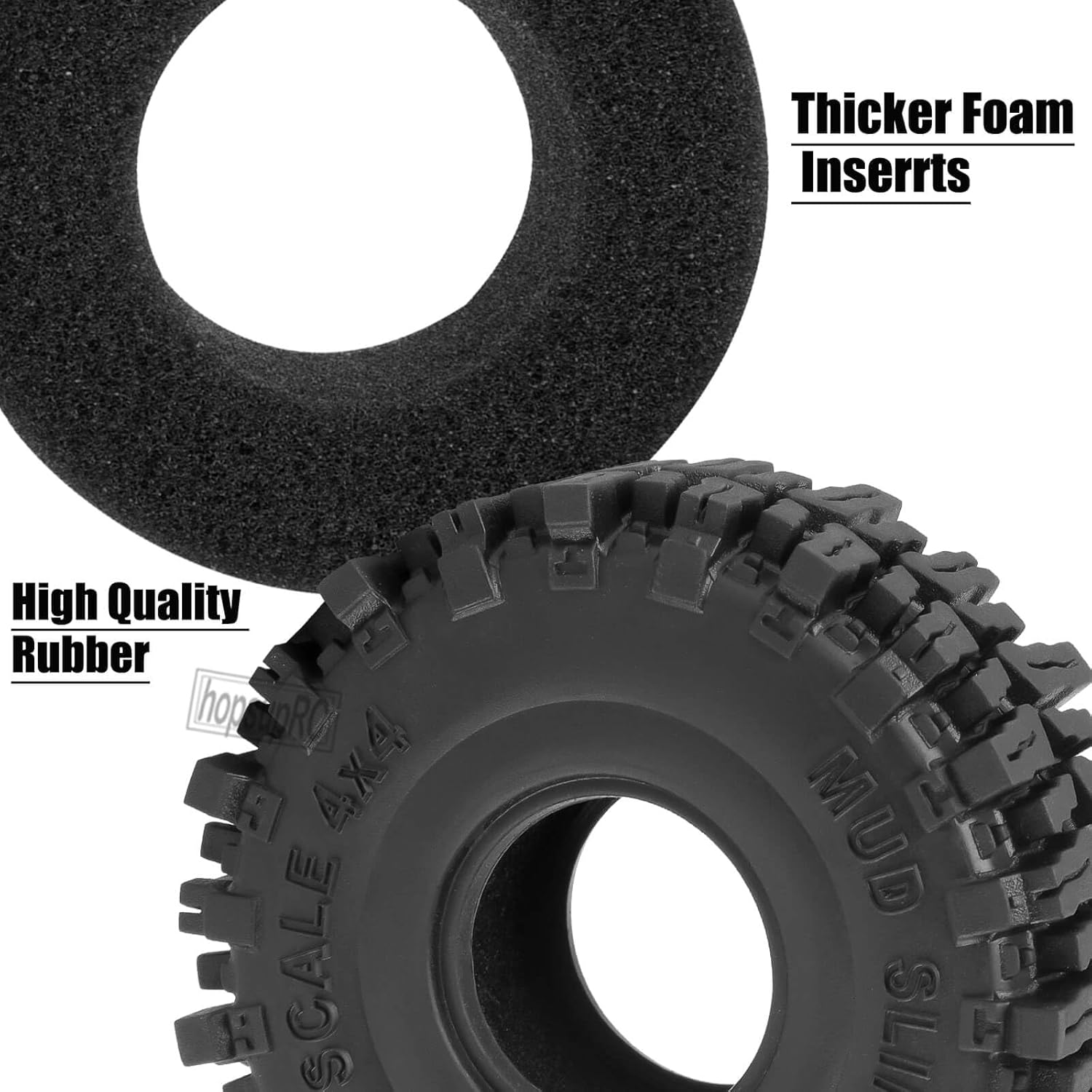 RC for 1/18 1/24 TRX4M,SCX24,FCX24 RC Crawler, 1.0 RC Wheels and RC Tires,Aluminum 1.0‘’ Beadlock RC Truck Tires,RC Wheels Silver