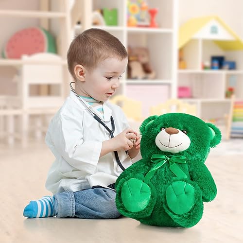 Miniatura 3 de WENMOTDY Oso de peluche súper color para niños novia familia azul 14 pulgadas