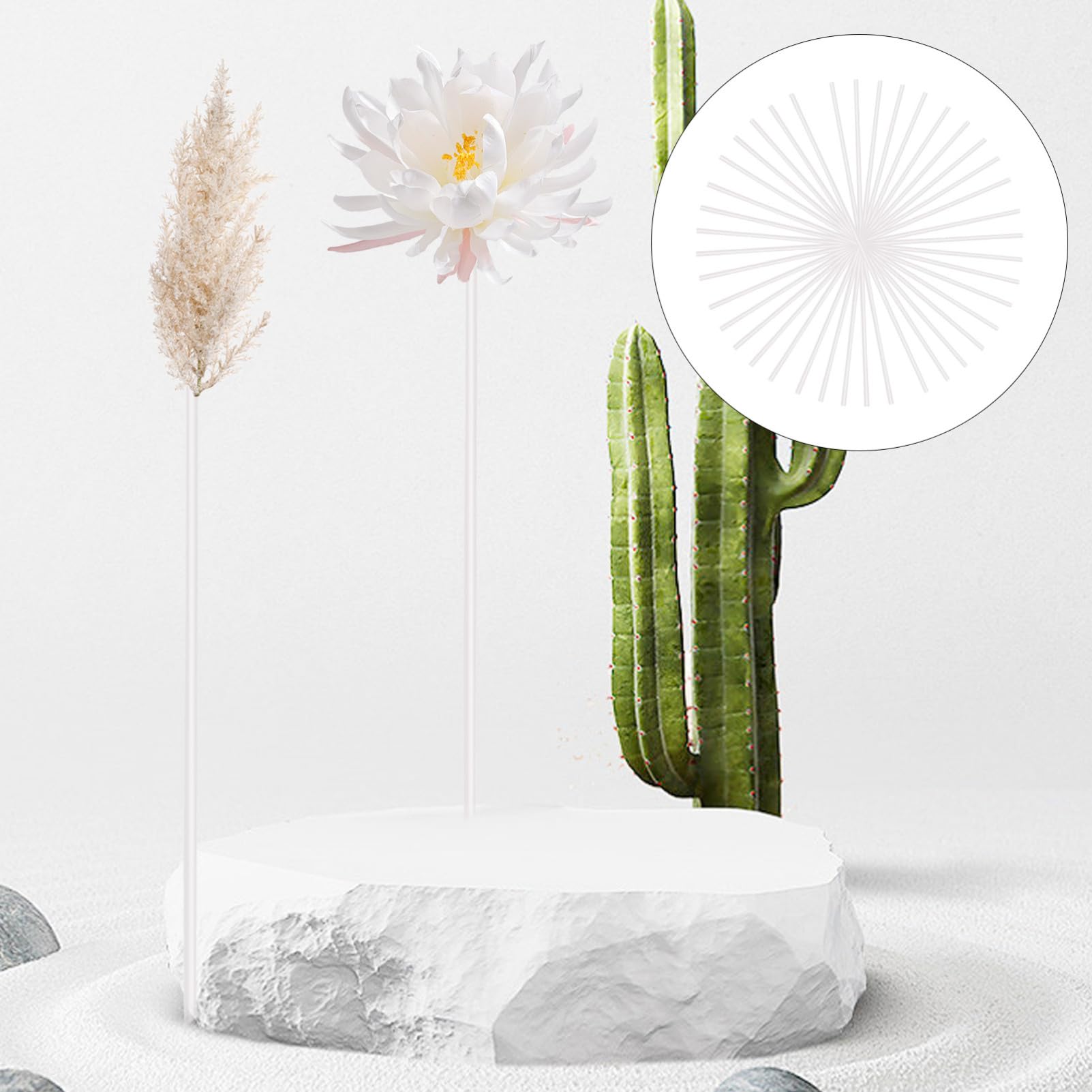 HOODANCOS Floral Stem Wire 40 Pieces Bendable Iron DIY Flower Making Supplies Florist Wire for Wreath Making