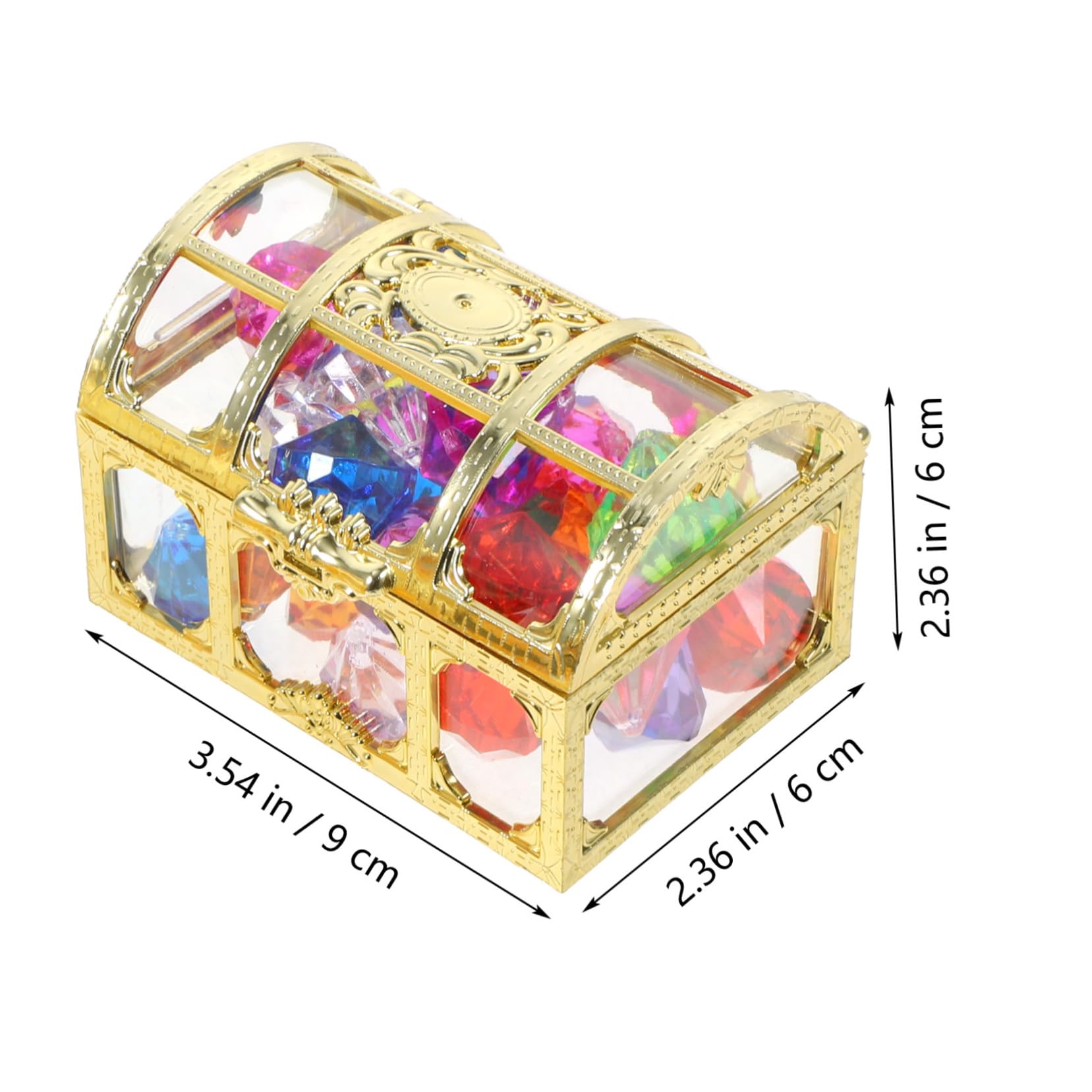 INOOMP 1Set Diving Gemstone Pool Set with Treasure Chest Gemstones Coins Fun Bath for Ages for Underwater Adventures and Pool Games