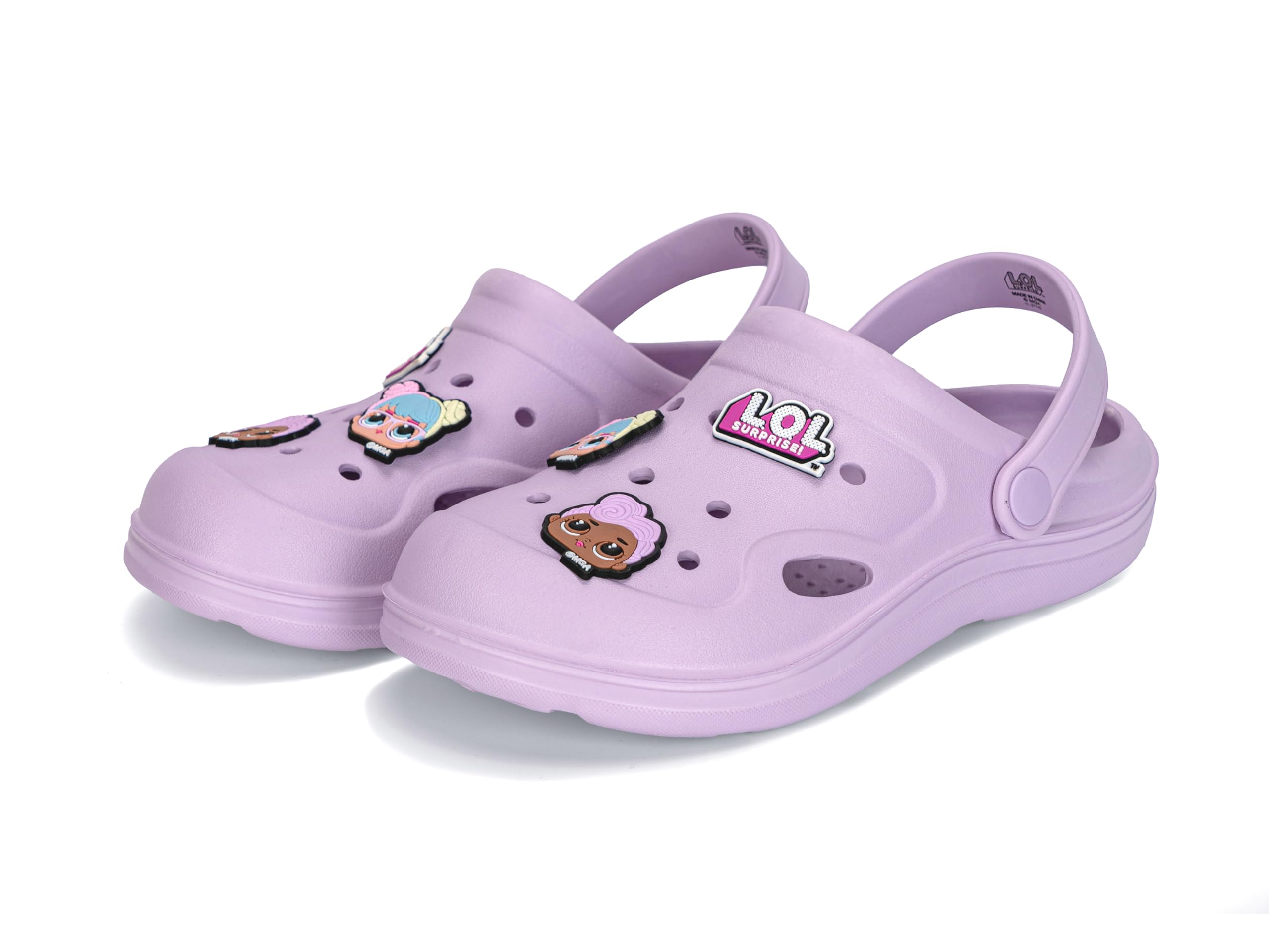 Comic Kicks by UrbanHaul LOL Surprise Non-Slip Kids Slides Purple Clogs For Girls