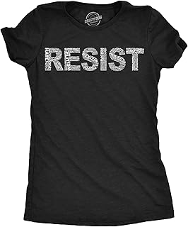 Womens Resist T Shirts Political Anti Authority Protest Tees Rebel Rally March Tee