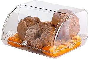 Transparent Acrylic Storage Bin for Preserving Bread and Pastries