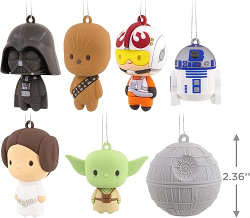 Miniatura 5 de Hallmark Star Wars - Juego de 1 adornos misteriosos de Navidad, juego de 2, inastillables