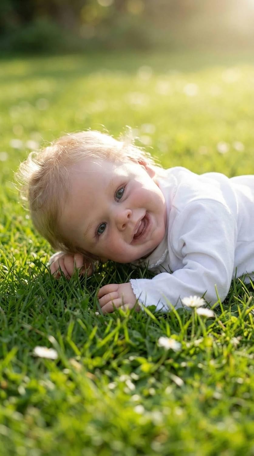 Angelbaby Lifelike Reborn Baby Dolls Girl, 20 inch Realistic Baby Doll Smiling Real Life Newborn Reborn Silicone Babies Dolls with Accessories for Kids, Bebes Reborn de silicona