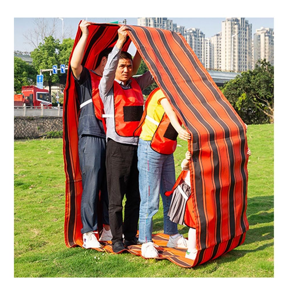 Mata do biegania w terenie, gra zespołowa, gry na świeżym powietrzu dla dorosłych, grające na rolowanych matach do biegania, z torbą podróżną (Color : Red, Size : Adult-20M/26FT)