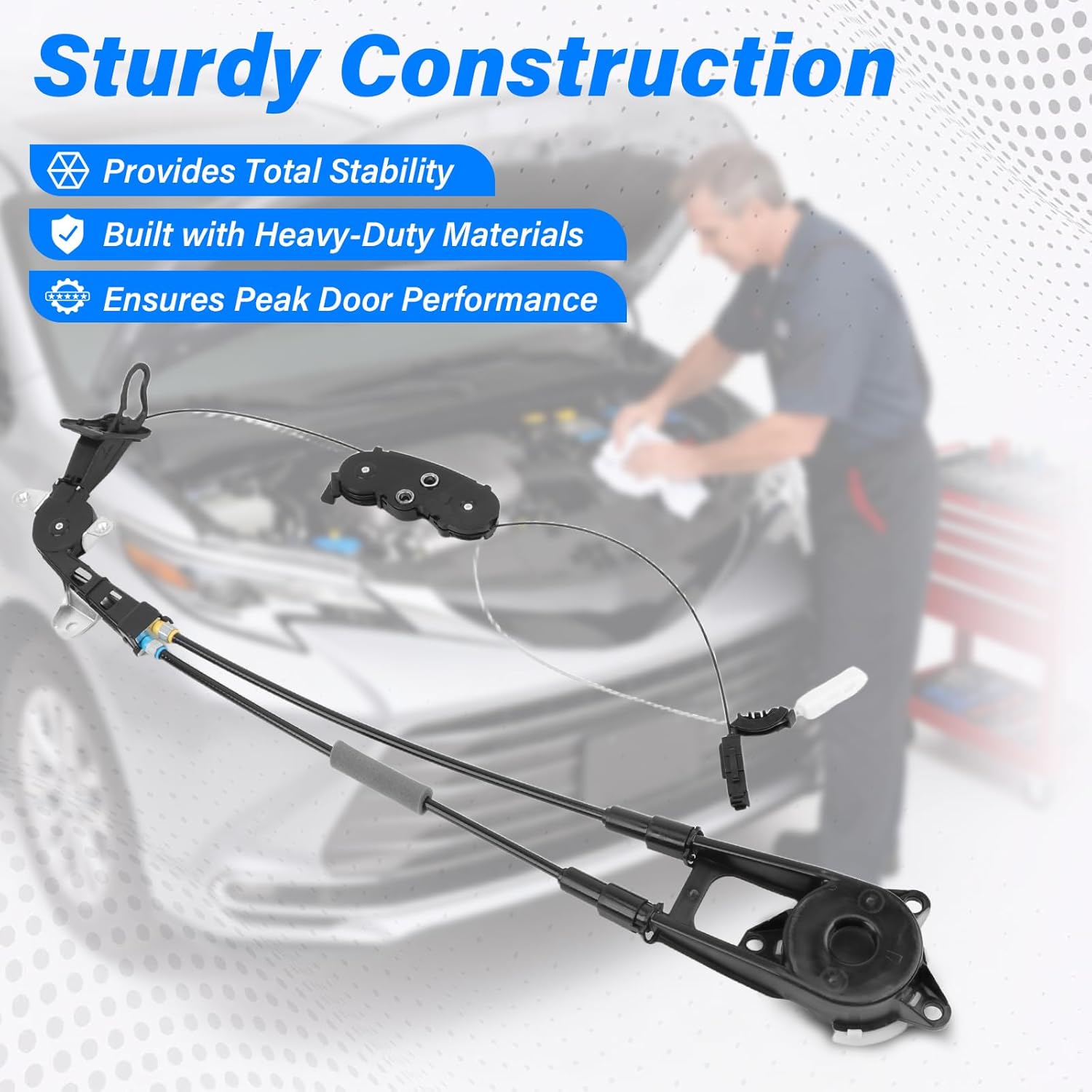 Left Sliding Door Cable, Fit for 2011 2012 2013 2014 2015 2016 2017 2018 2019 2020 Toyota Sienna 2.7L 3.5L, Toyota Sienna Sliding Door Cable Without Motor Replace 85016-08010 85016-08011