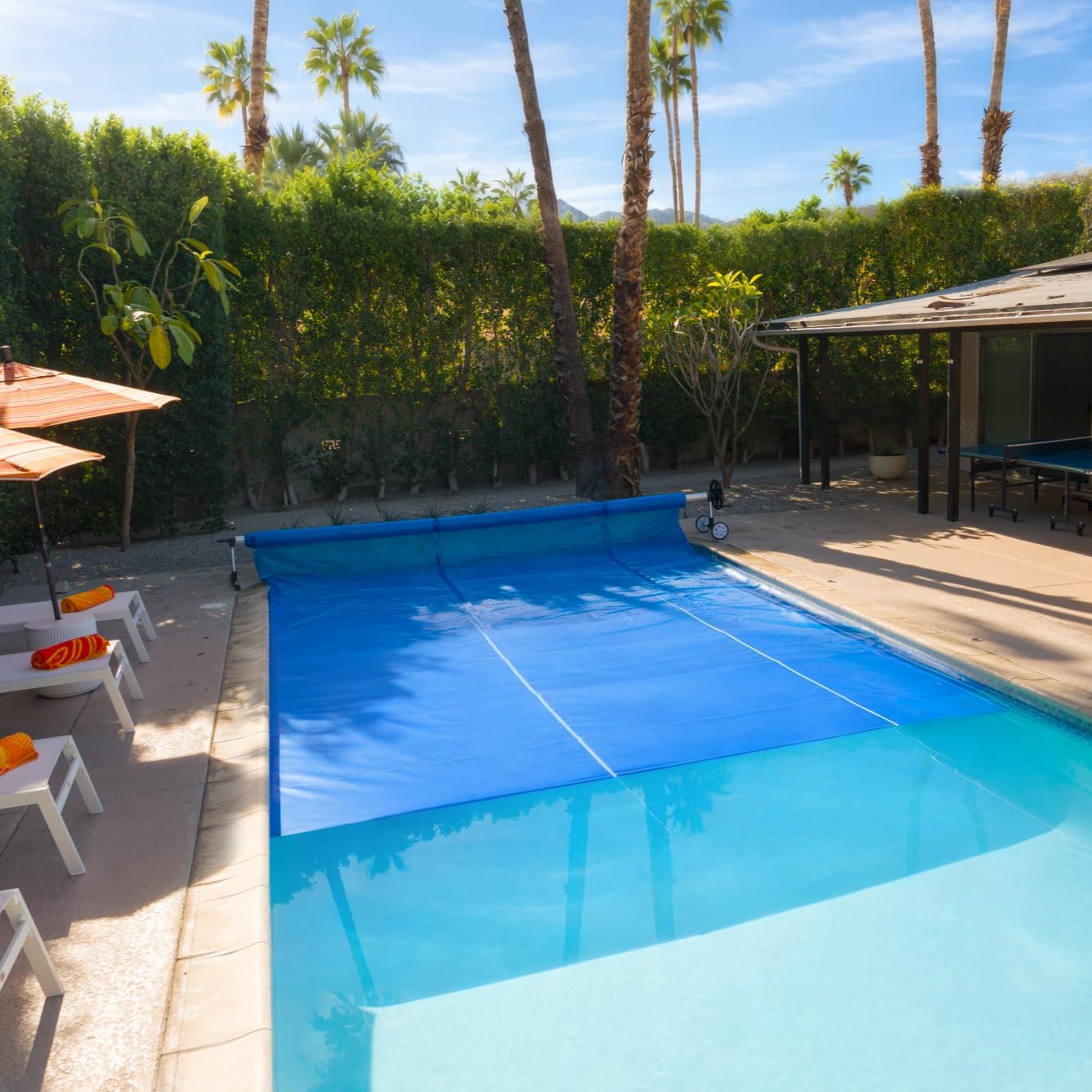 The Cover Guy Solar Pool Cover | Deluxe 12-Mil Thickness | 12 x 24 ft | Rectangular | Insulates Water + Protects Pool from Debris