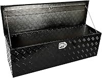 Vista 26 de Caja de herramientas de aluminio chapada en negro de 39 pulgadas para camioneta, almacenamiento para caja de camioneta pickup, caja de lengua