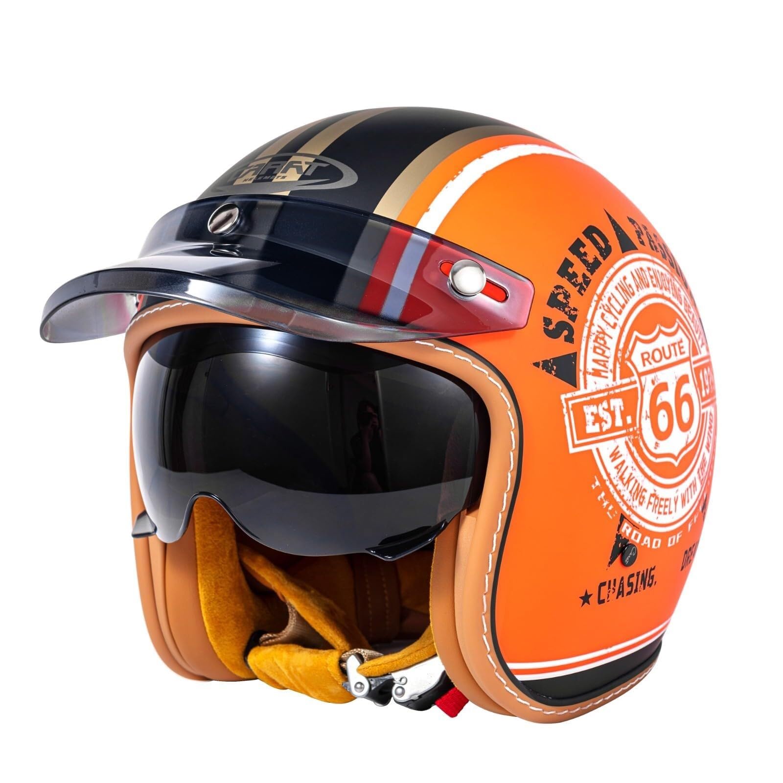 Casque moto jet ouvert résout le manque de visibilité et de ventilation