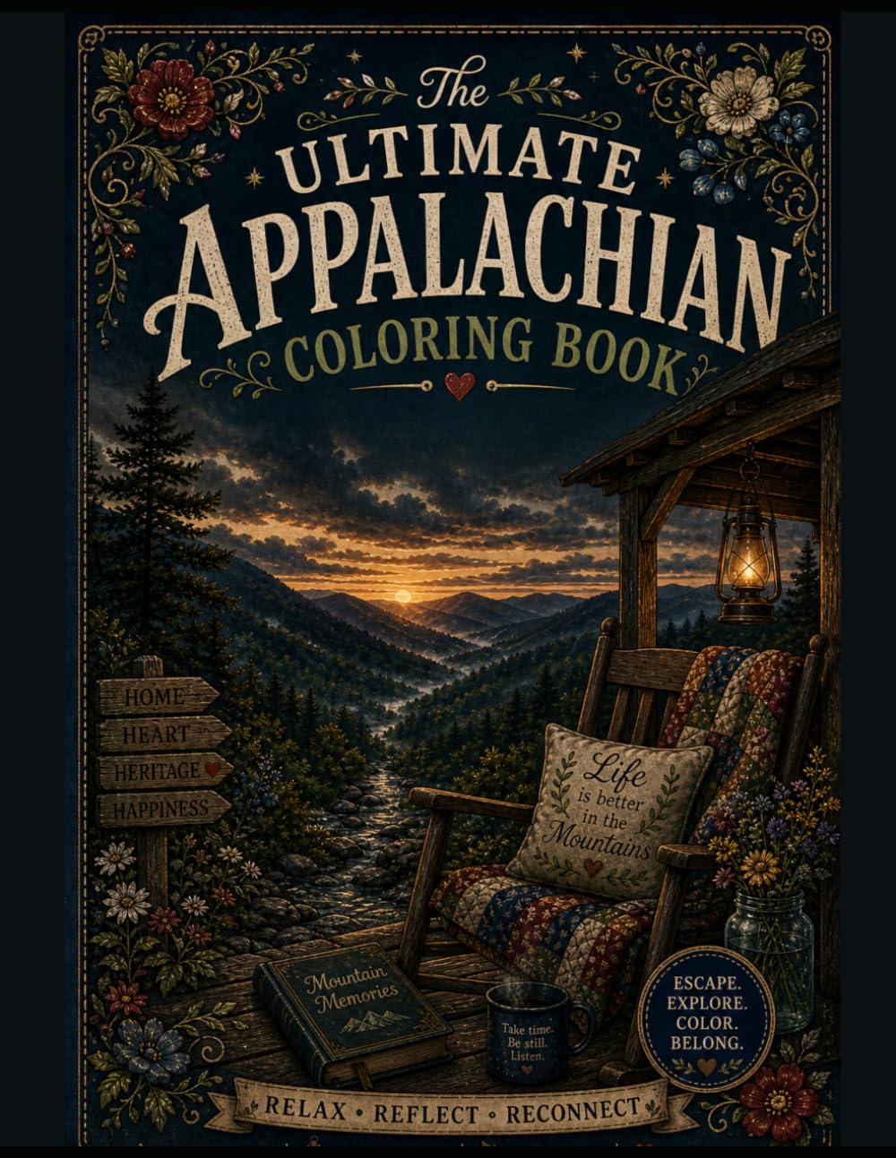 The Ultimate Appalachian Coloring Book: Traditions, Folklore, and Shadows from the Mountains