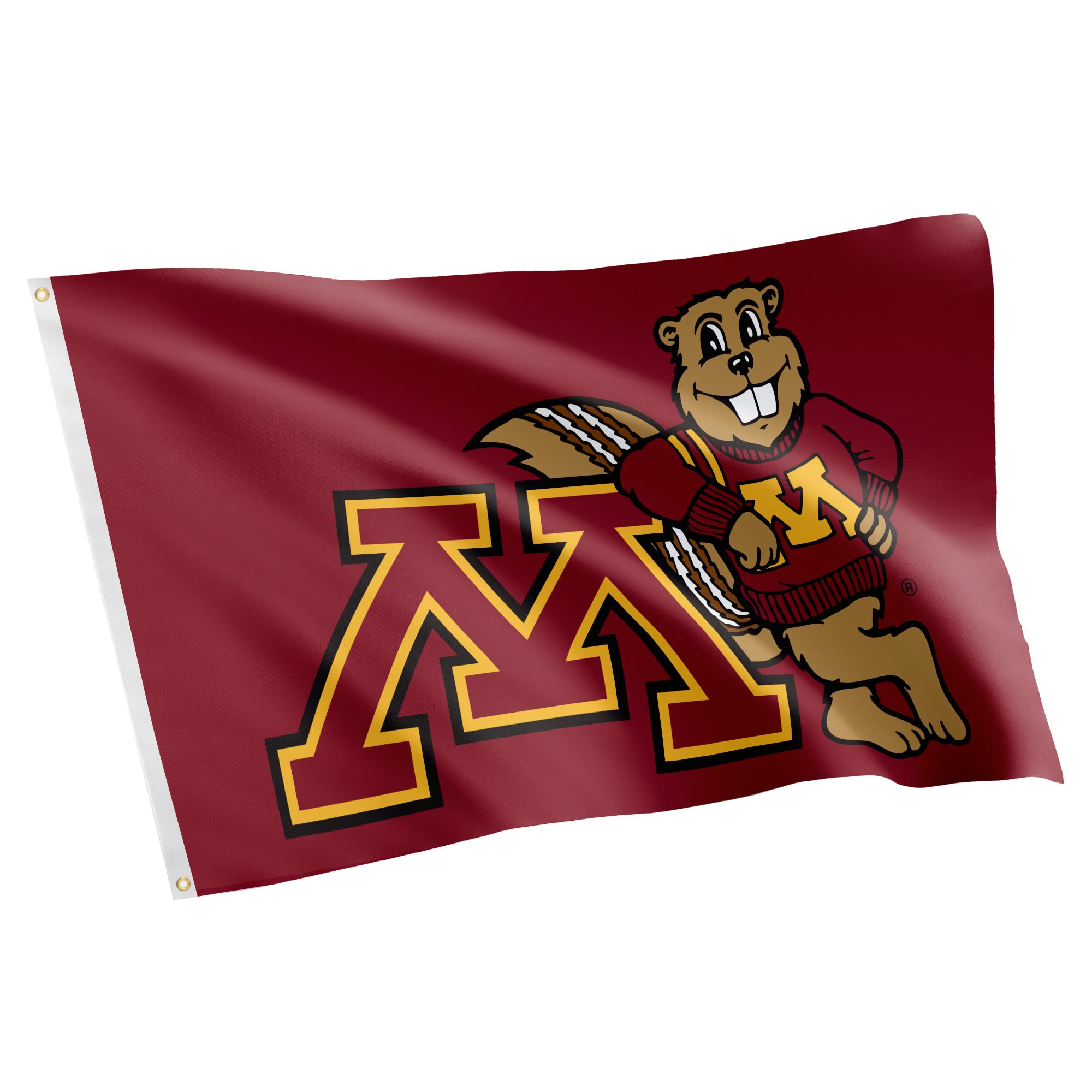 Desert Cactus University of Minnesota UM Flag - 3 x 5 Feet Golden Gophers Banner, Indoor/Outdoor Durable Fabric, 100% Polyester Design (Style B)