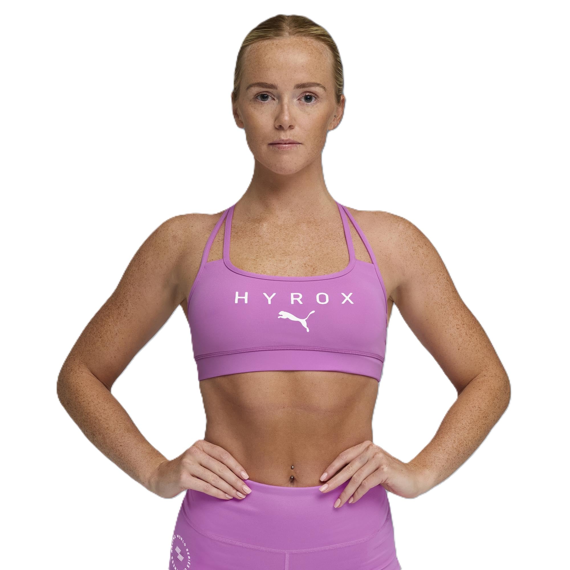 Puma Women's Electric Orchid Hyrox Move Strappy Bra 8
