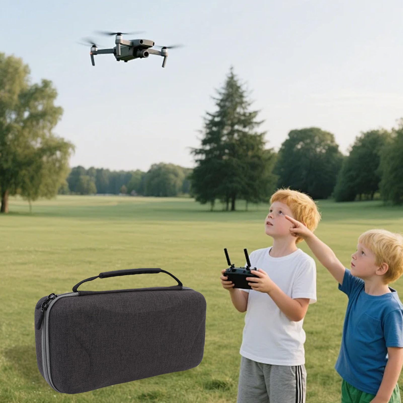 Custodia rigida per drone 4 Pro, custodia protettiva da viaggio, ideale per escursioni o campeggio, in tessuto felpato corto